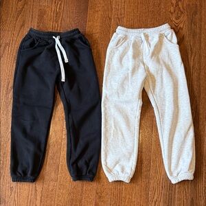 Little Bipsy size 7-8 Black and Gray Kids Joggers - 2 pairs